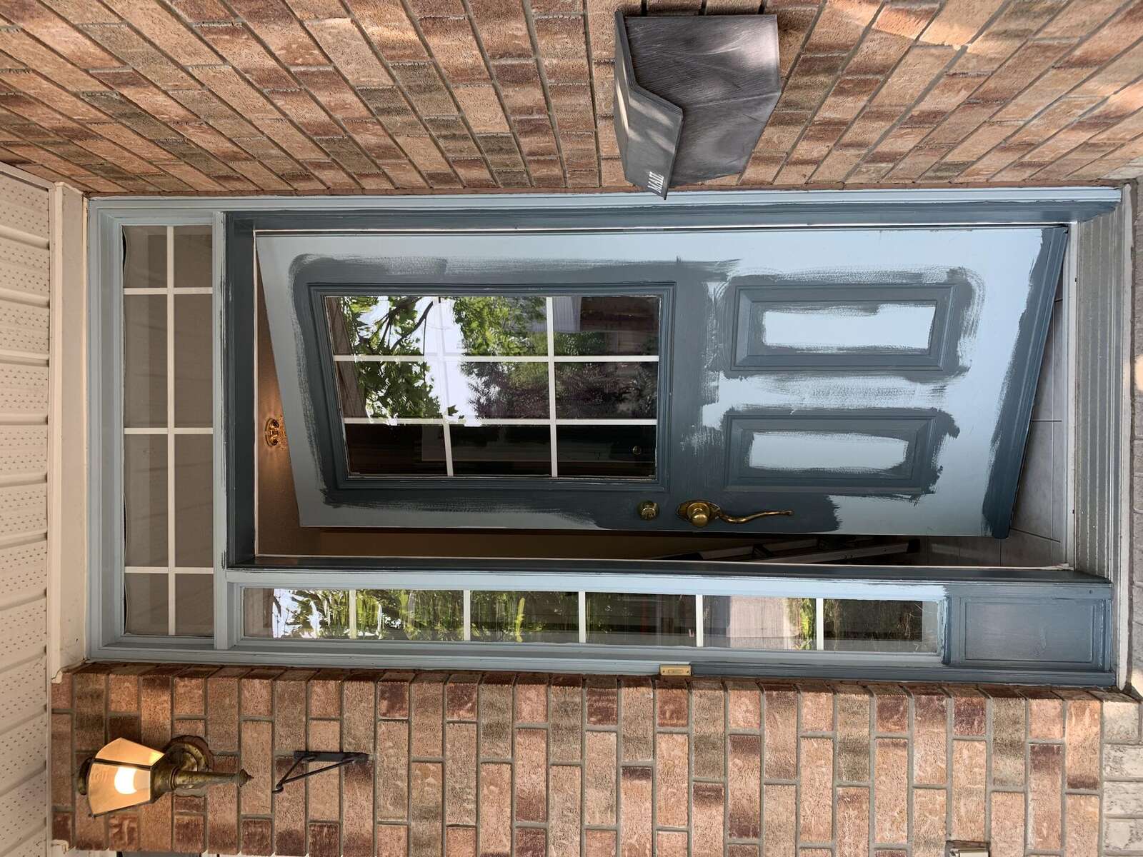 Before Professional Garage & Entry Door Painting